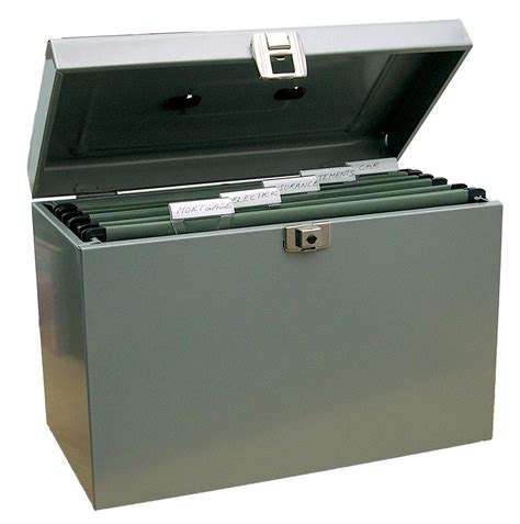 Metal File Storage Box A4 Lockable With Suspension Files Home And Office
