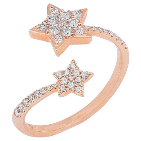 Rose Gold Diamond Star Ring For Sale At 1stdibs Rose Gold Star Ring