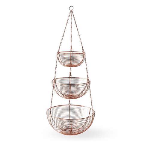 Hanging Copper Wire 3 Tier Fruit Basket Williams Sonoma Au