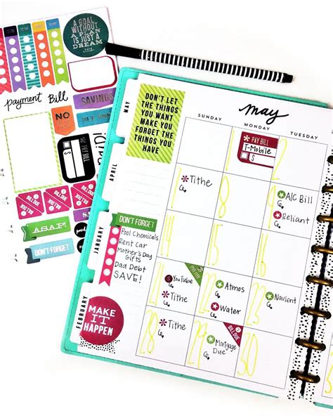 Using The Monthly Pages Of The Happy Planner® Budget Extension Pack By