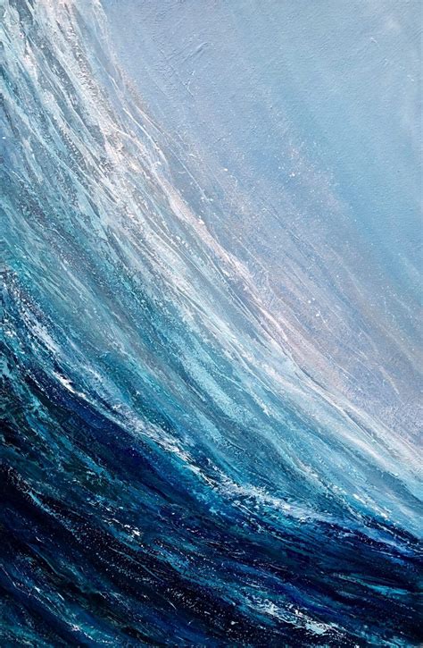 Surfing The Wave Abstract Seascape Giclée Fine Art Print Wave