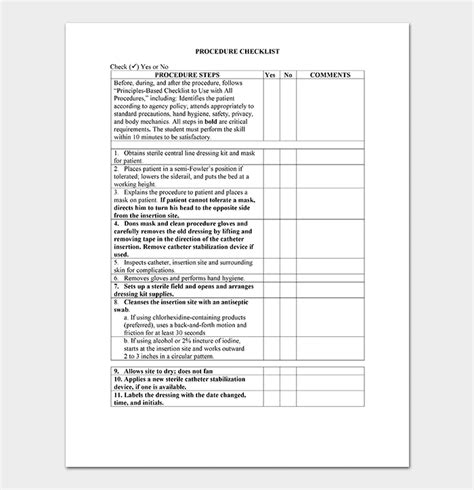 Process Checklist Template 20 Editable Checklists Excel Word Pdf