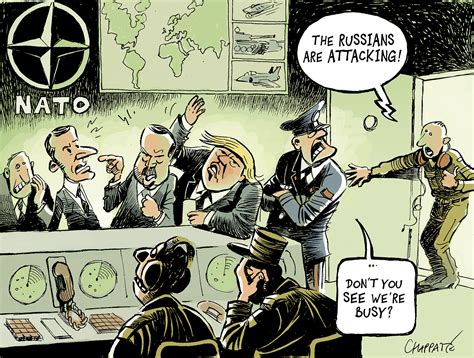 A Divided Nato Globecartoon Political Cartoons Patrick Chappatte