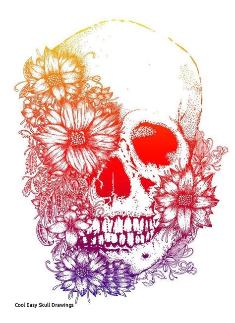 Flower Skull Drawing At Explore Collection Of