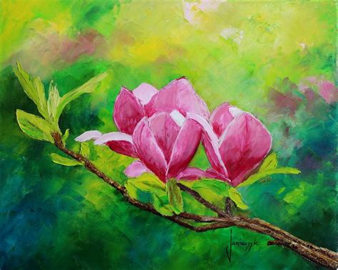 Magnolia Flowers In 2020 Painting Fine Art Painting Flower Art