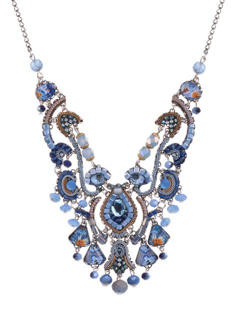 Ayala Bar Large Blue Necklace C3315 Lindsay Classic Collection