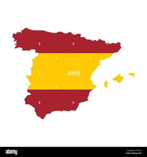 Spain Map With Flag