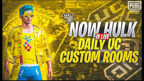 Unlimited Custom Rooms Uc Giveaways Win Free Uc Now Hulk Live Youtube