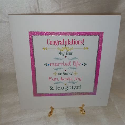 Congratulations May Your Married Life Be Full Of Fun Love Etsy