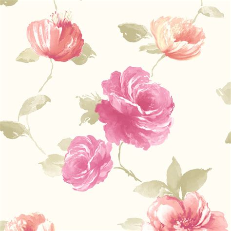 Floral Wallpaper Vintage Rose J845 Murivamuriva