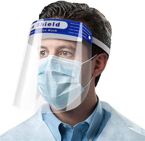 Digital Tec Safety Full Face Shield Adjustable All Round Protection Cap With Protective Clear