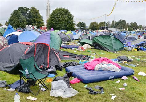 Massive Clean Up Operation Underway As Hundreds Of Tents And Rubbish Left Behind At Electric