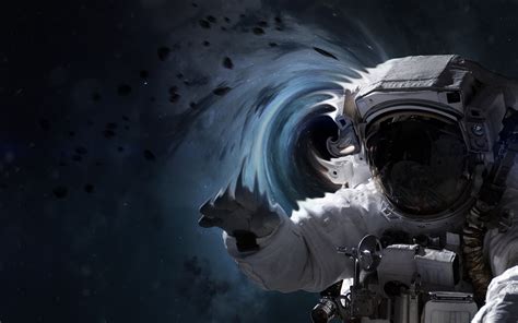 Wallpaper Space Art Astronaut Black Holes Digital Art Vadim Sadovski Spacesuit X