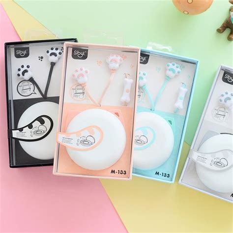 Cute Cartoon Cat Paw Earphone Korean Kawaii Kitty Headphone Mg545 With