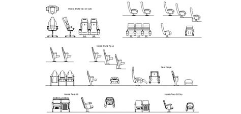 Auditorium Arm Chair View With Its Position View Dwg File Cadbull