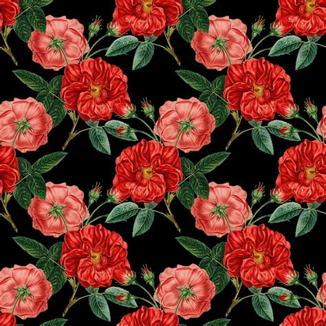 Flowers Vintage Pattern Background Free Stock Photo Public Domain