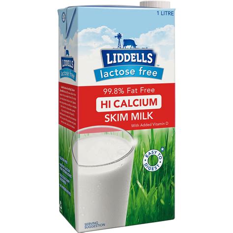 Liddells High Calcium Skim Milk Lactose Free 1l Woolworths