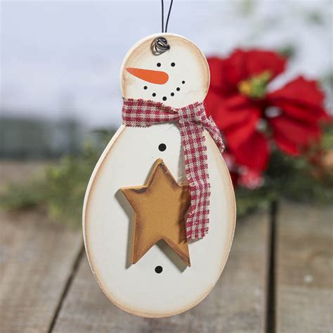 Primitive Snowman Ornament Christmas Ornaments Christmas And Winter