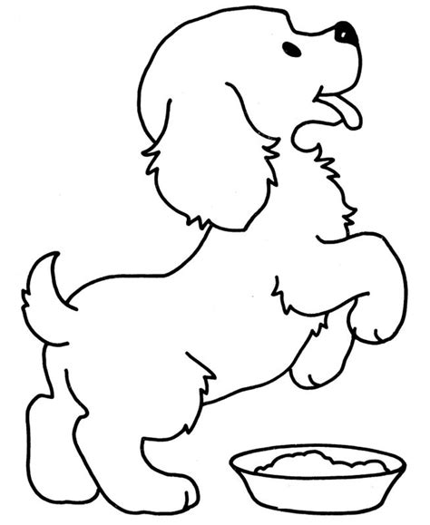 Pagina con un disegno cane da pastore inglese da stampare gratis, per chi ama questa razza di cane. Colorare Cane, disegno Un cane felice ma affamati