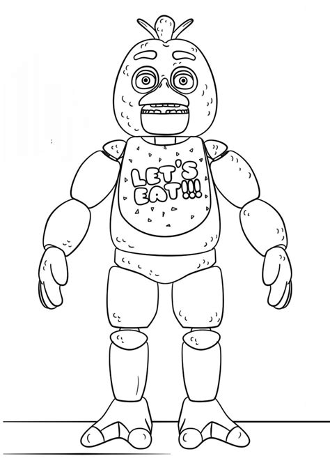 Five Nights At Freddys Coloring Pages Chica Coloriage Coloriage My
