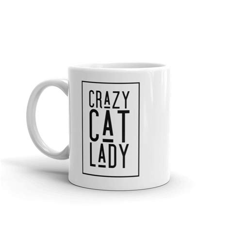 Crazy Cat Lady Mug Cat Lover Coffee Lover Animal Mugs Cat Etsy Uk
