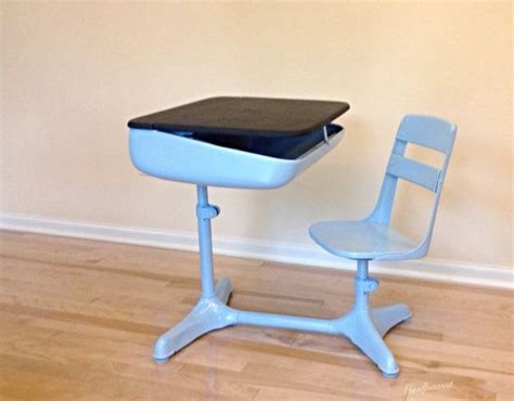 Today we will be creating a desk + chair combo! School desk and chair combo with chalkboard top. 1940's ...