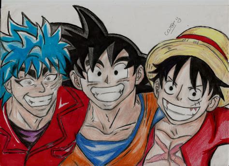 Goku Y Luffy Y Toriko By Elianacaro On Deviantart