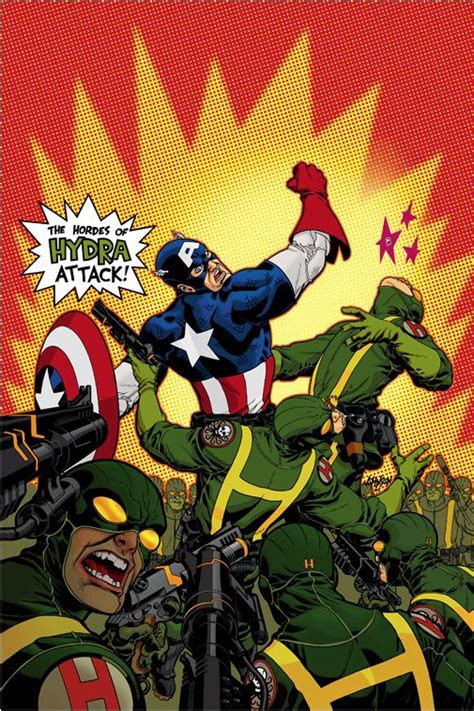 Captain America Vs Hydra By Dave Johnson Captain America Comic