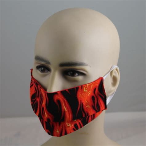 On Fire Face Mask Bald Head Store