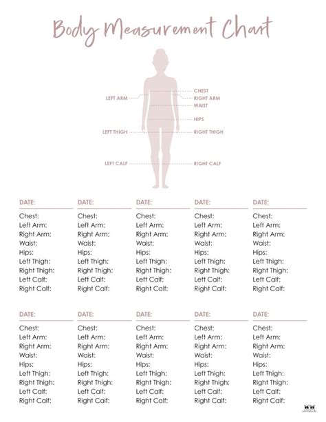 Female Printable Body Measurement Chart Freebie Finding Mom 47 Off