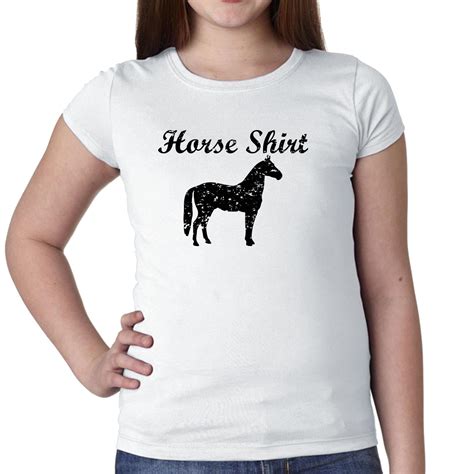 Hollywood Thread Horse Shirt With Beautiful Horse Silhouette Girls
