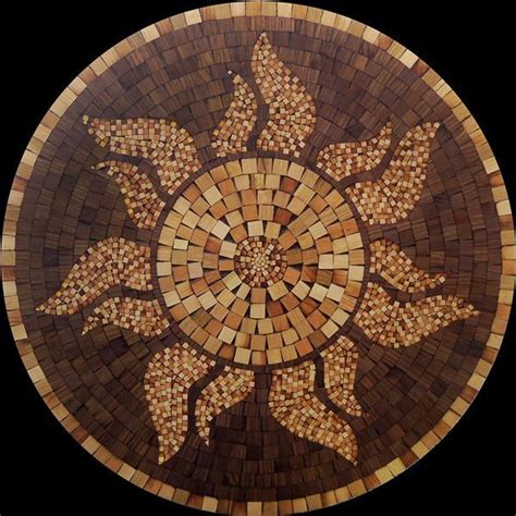 Wood Mosaic Art Inlay Flooring Wood Mosaic Wood Floor Design