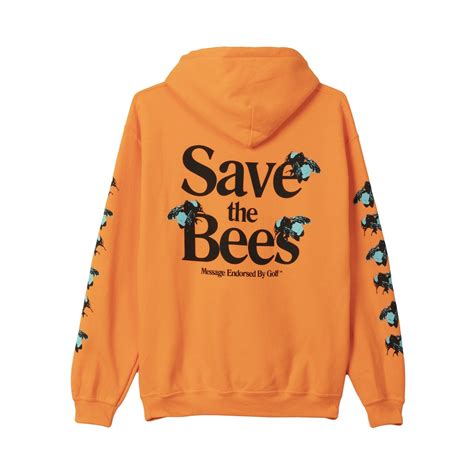 Save The Bees Hoodie Safety Orange Summer 2021 Golf Wang