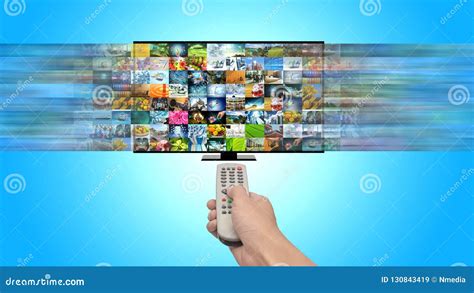 Smart Tv And Internet Streaming Entertainment Stock Image Image Of