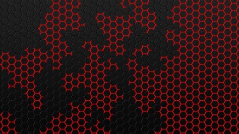 1366x768 Black And Red Hexagon 1366x768 Resolution Wallpaper Hd Artist