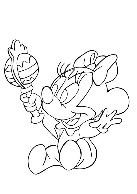 Baby Minnie Mouse Coloring Pages To Download And Print For Free