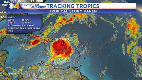 Tropical Storm Karen Update Wttv Cbs4indy