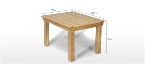 The minimum measures for dining table for very large 4 people (you never know who will come to therefore the dining table of minimum measures but functional and useful would have 70x120cm. Constance Oak 125 cm Dining Table | Quercus Living