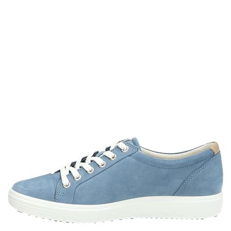 Ecco Soft 7 Lage Sneakers Voor Dames Blauw Shoemixxnl
