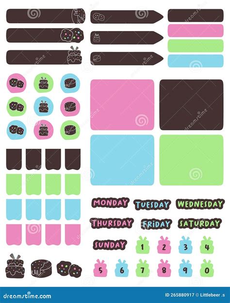 Printable Planner Stickers Planners And Weekly Days Label Bullet