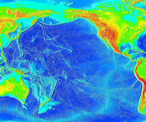Topographic Map Of The Ocean Floor