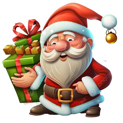 Cute Santa With Ts Santa Claus Christmas Ts Christmas Png