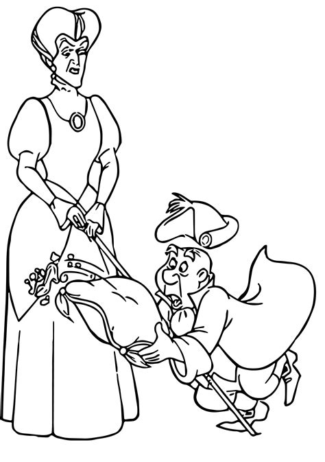 cinderella lady tremaine anastasia drizella and lucifer coloring pages 21