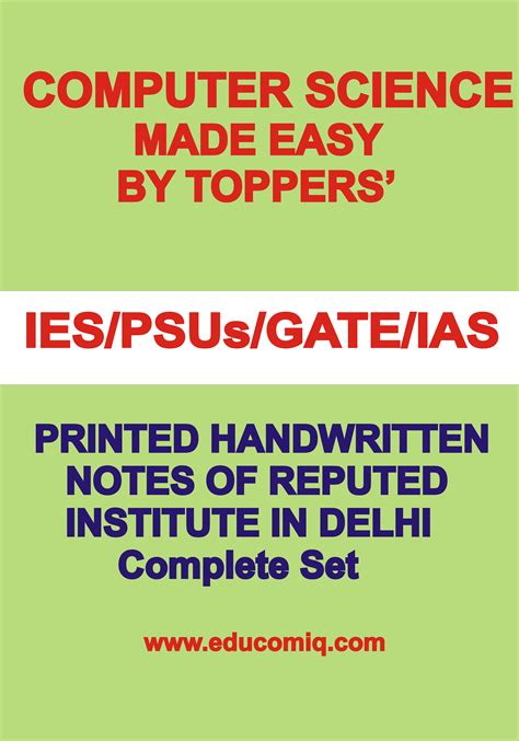A computer science portal for geeks. Computer Science Made Easy By Toppers Class Notes For GATE ...