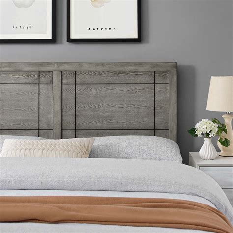 Archie Queen Wood Headboard Gray By Modway