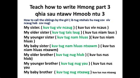 Learn How To Write Hmong Part 3 Youtube