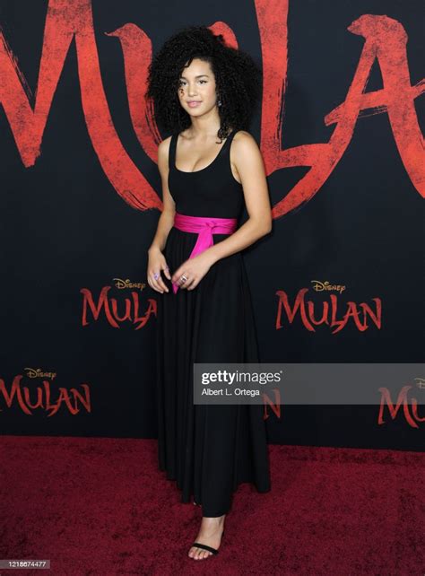 Sofia Wylie Arrives For The Premiere Of Disneys Mulan Held At