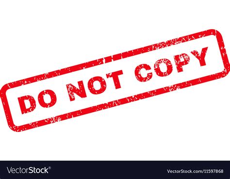 Do Not Copy Text Rubber Stamp Royalty Free Vector Image