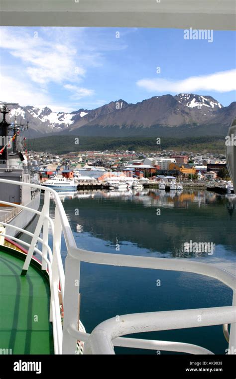 Important Antarctic Cruise Ship In The Boom Town Port Of Ushuaia