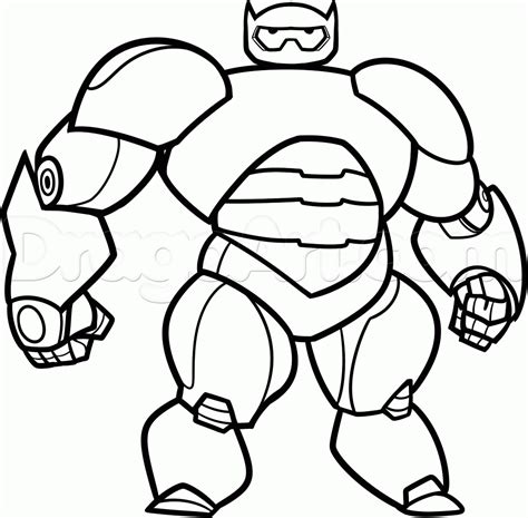 How To Draw Baymax From Big Hero 6 Step By Step Disney Characters